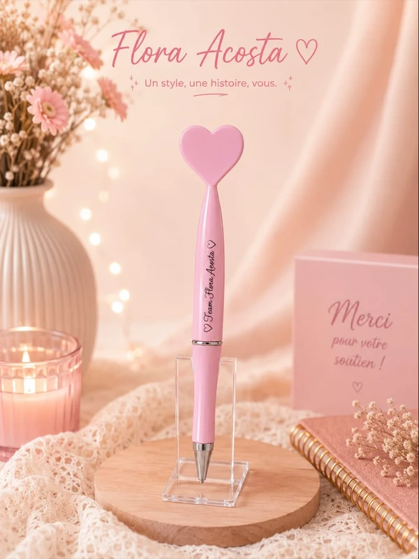 Stylo coeur Flora Acosta